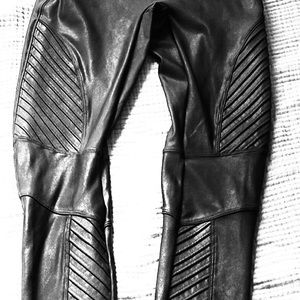 Spanx Moto Faux Leather Leggings